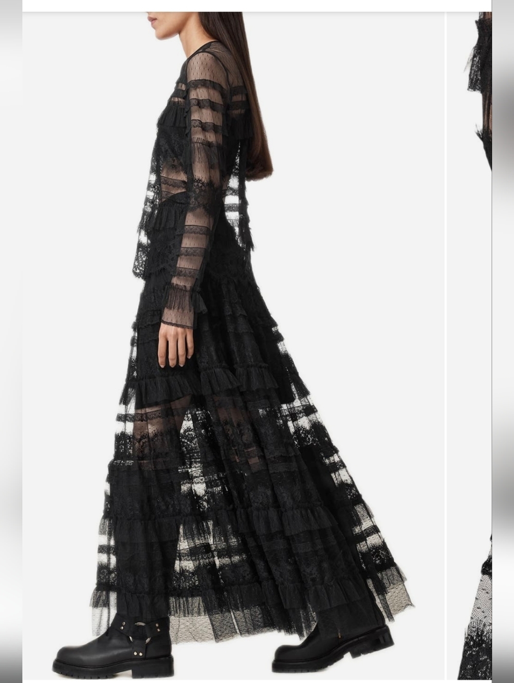 All Saints Arlea Lace And Tulle Skirt+Top